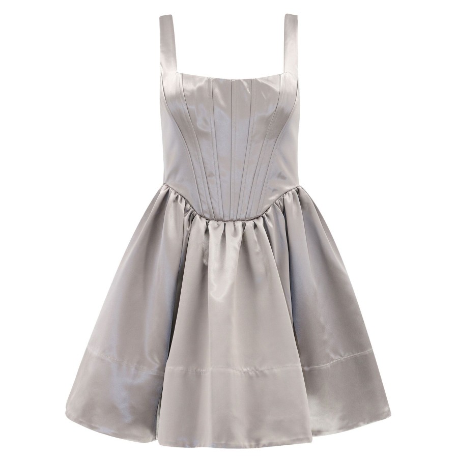 Clothing Staud | Landscape Dress Silver