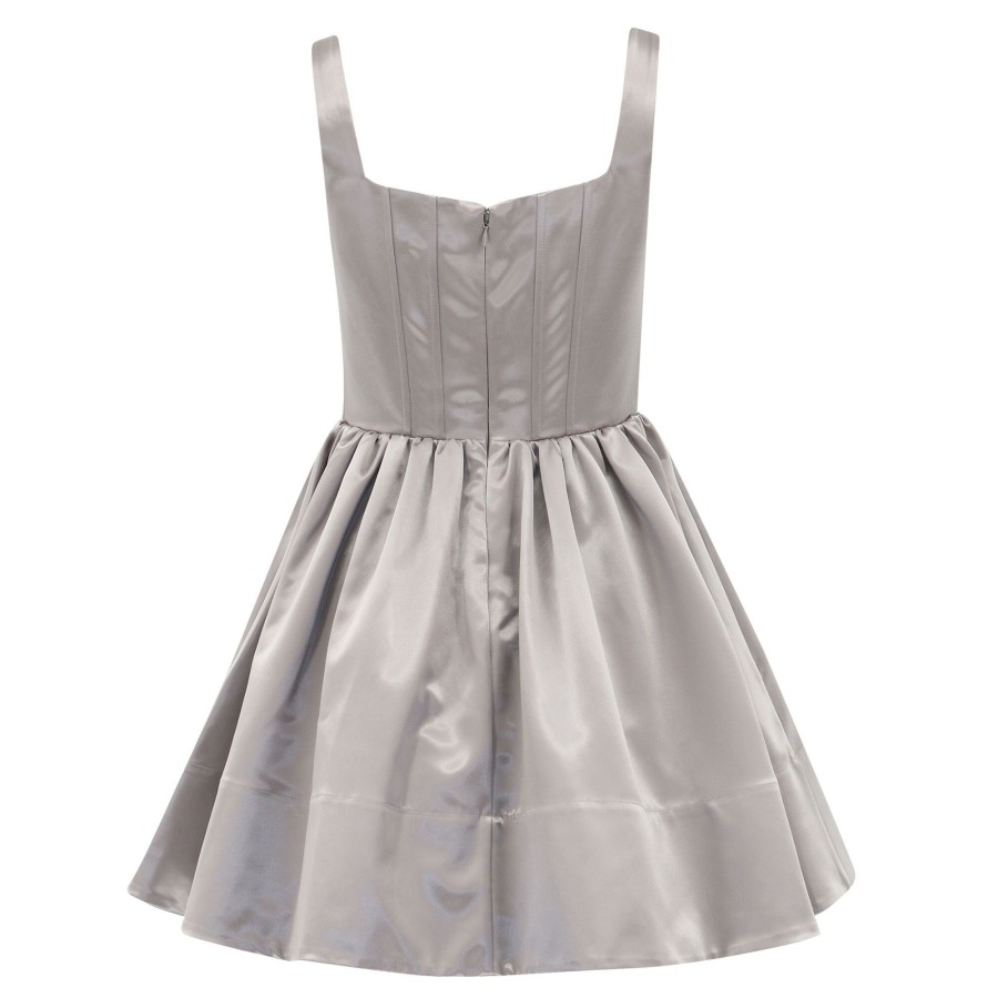 Clothing Staud | Landscape Dress Silver