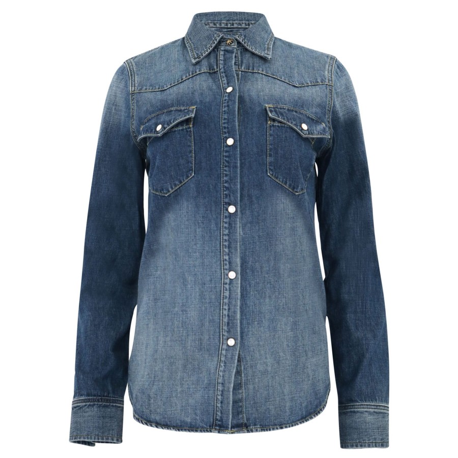 Clothing Nili Lotan | Travis Denim Shirt Classic Wash
