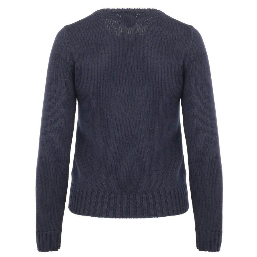 Clothing Polo Ralph Lauren | Long Sleeve Flag Sweater Pullover Navy