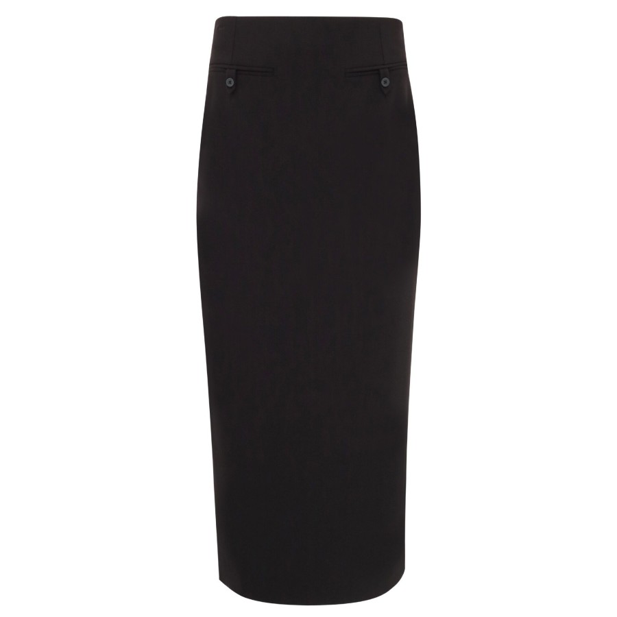 Clothing Staud | Smith Midi Skirt Black