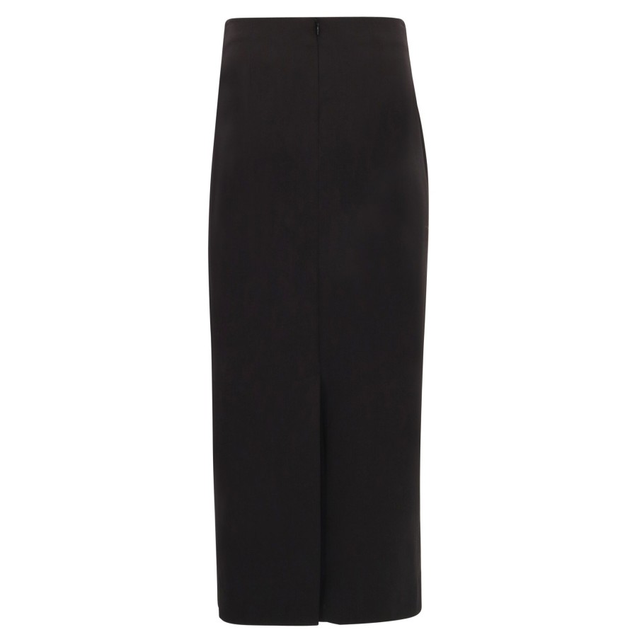 Clothing Staud | Smith Midi Skirt Black