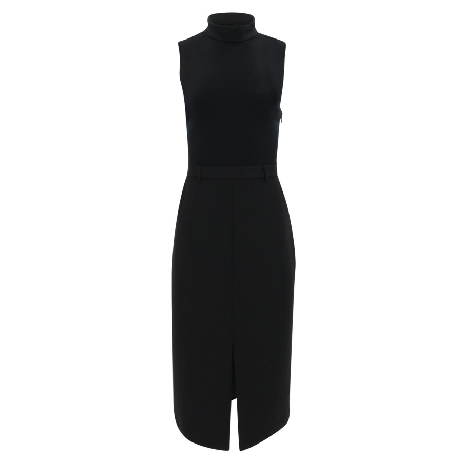 Clothing Theory | Admiral Funnel Neck Dress Black