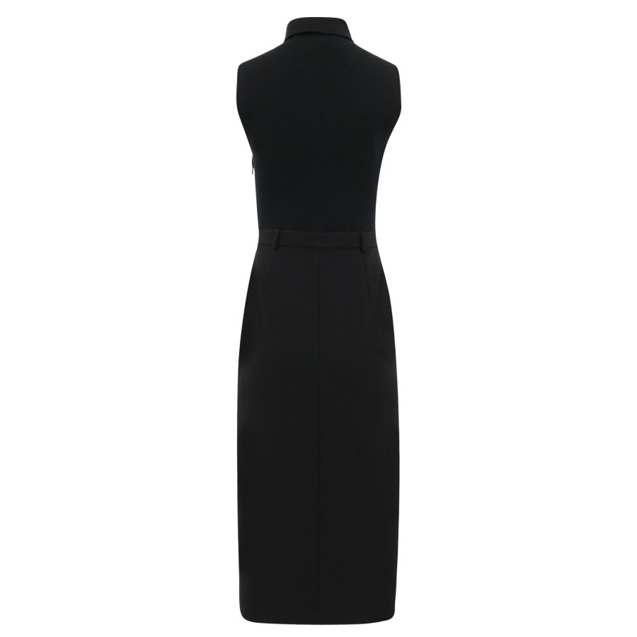 Clothing Theory | Admiral Funnel Neck Dress Black