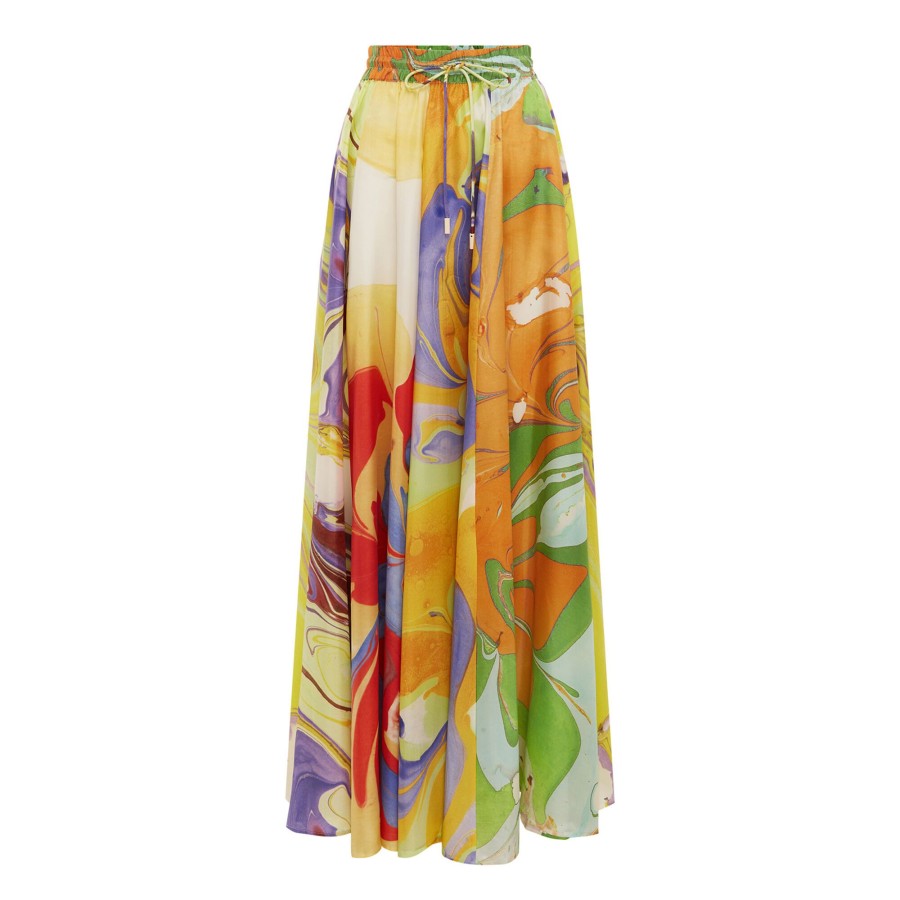 Clothing Alemais | Luca Silk Skirt Multi