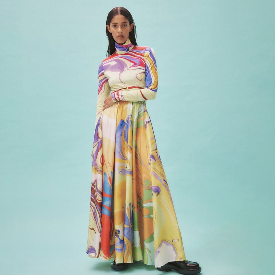 Clothing Alemais | Luca Silk Skirt Multi