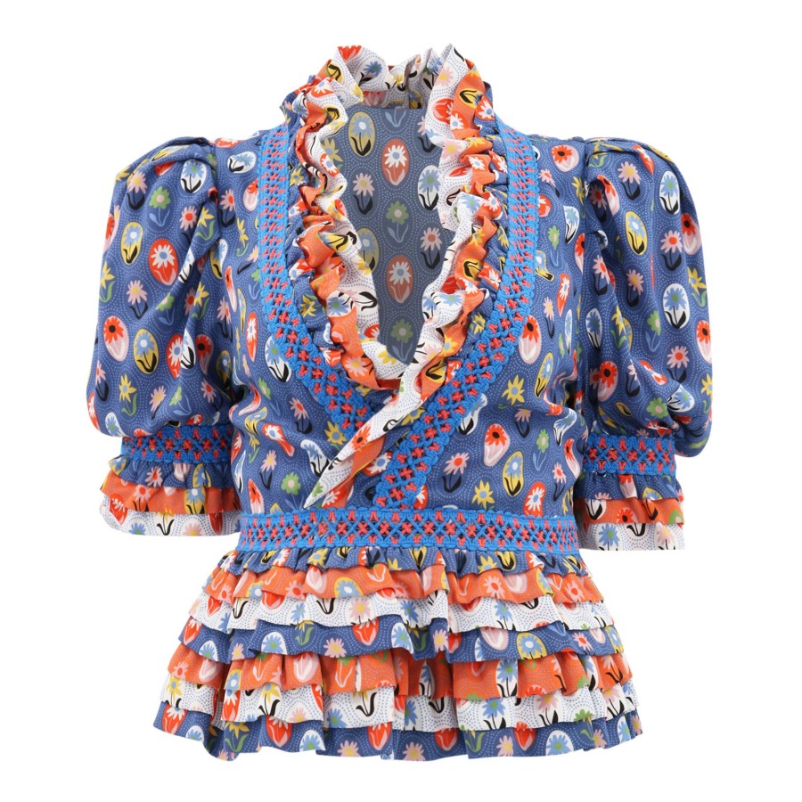 Clothing Celia B | Alice Shirt Blue Multi