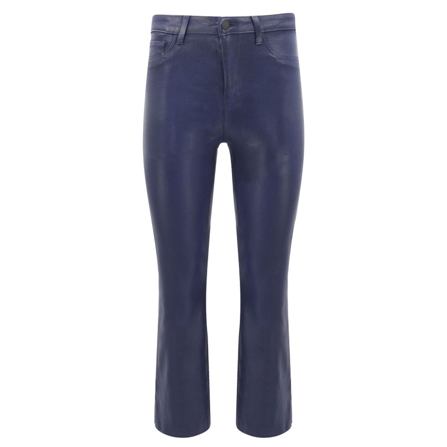 Clothing L'Agence | Kendra Coated High Rise Flare Jean Midnight