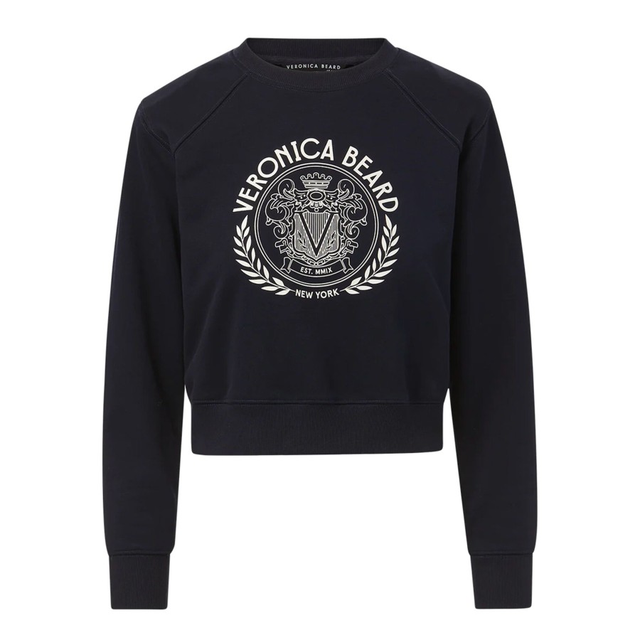 Clothing Veronica Beard | Beaumont Logo Sweatshirt Navy