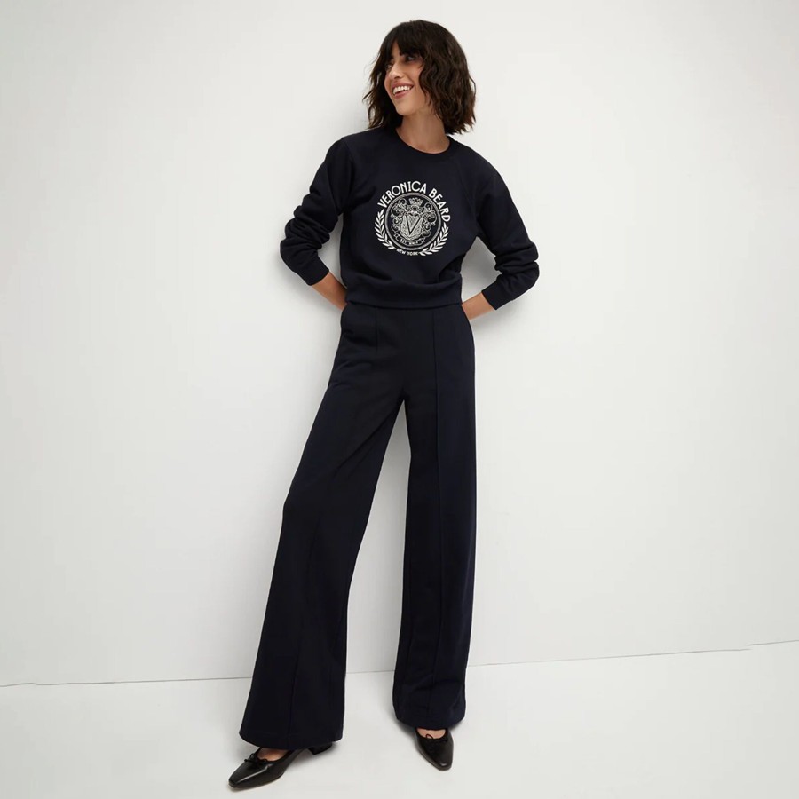 Clothing Veronica Beard | Beaumont Logo Sweatshirt Navy