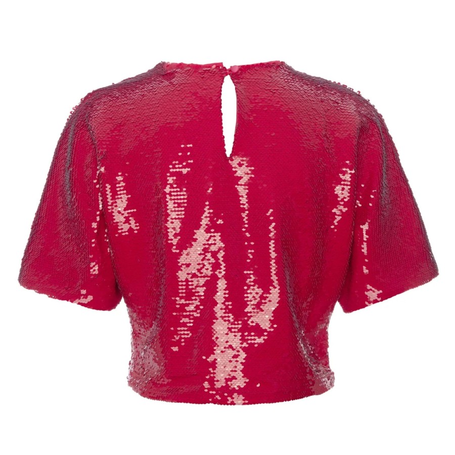 Clothing Le Superbe | Lipstick Sequin Tee Red