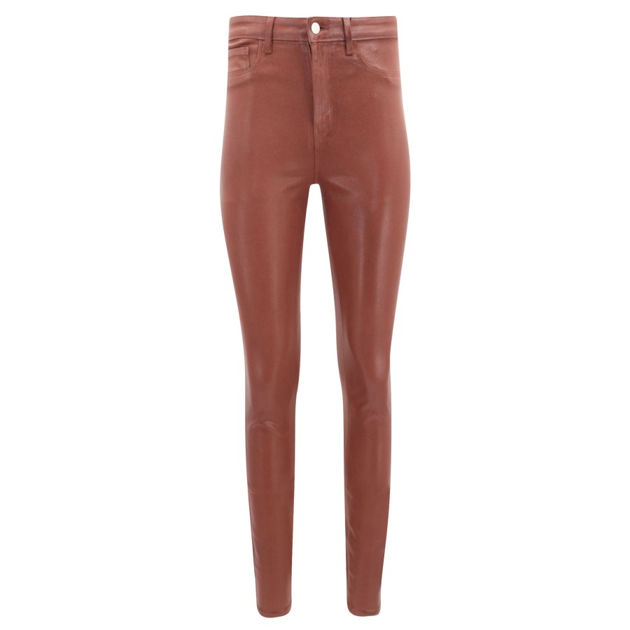 Clothing L'Agence | Monique Ultra High Rise Skinny Jean Dark Cinnamon