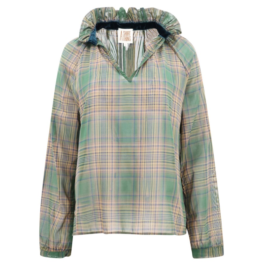 Clothing A Shirt Thing | Josephine Plaid Shirt Hunter