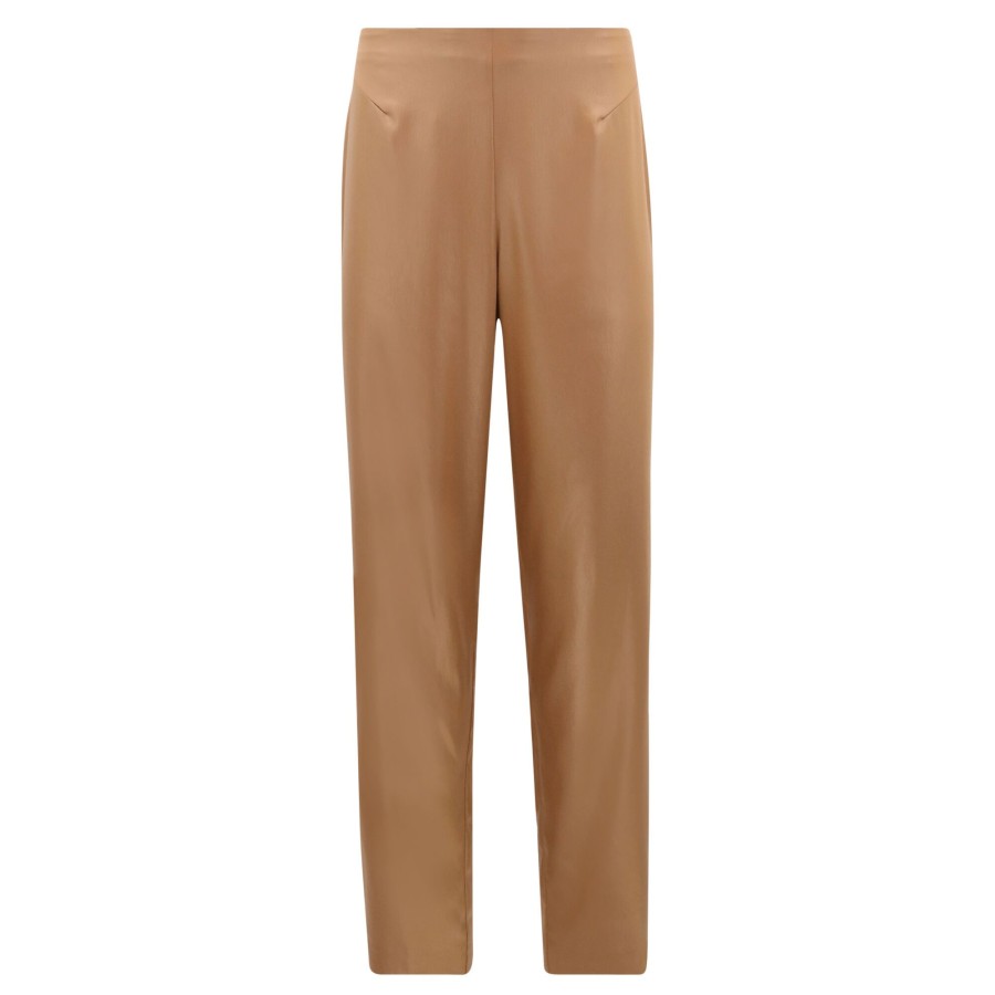 Clothing Hilton Hollis | Textured Satin Pant Caramel