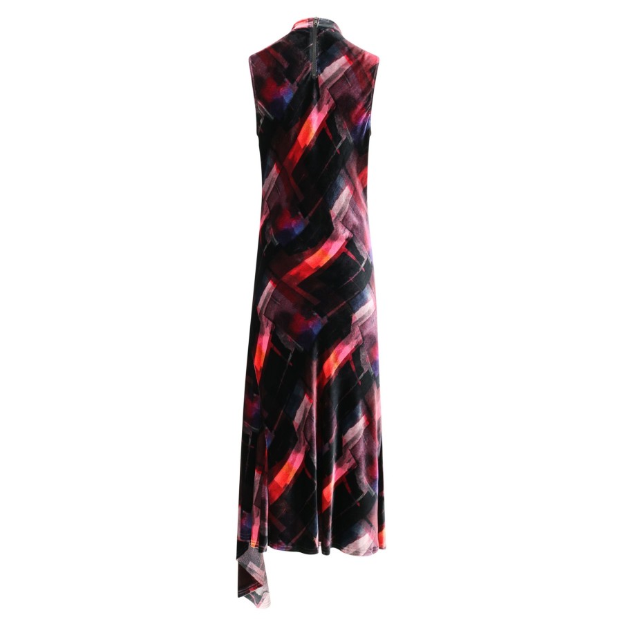 Clothing Go Silk | Go Velvet Jet Set Dress Sunset
