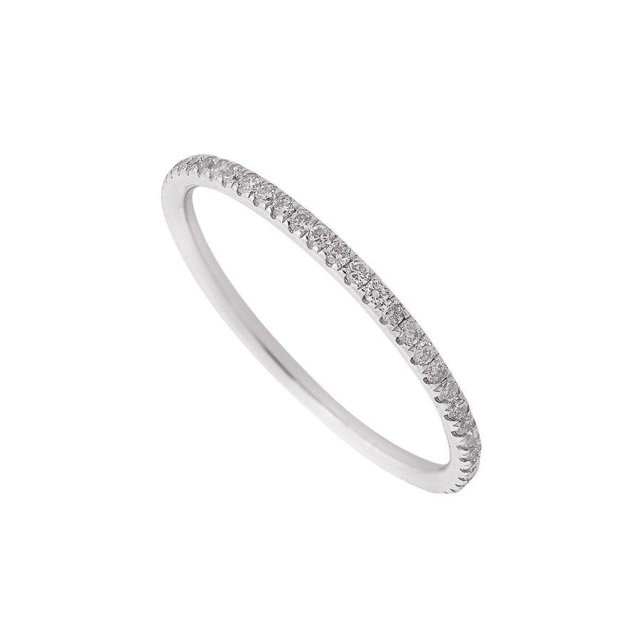 Jewelry Ileana Makri | White Gold Thread Band .28Ct