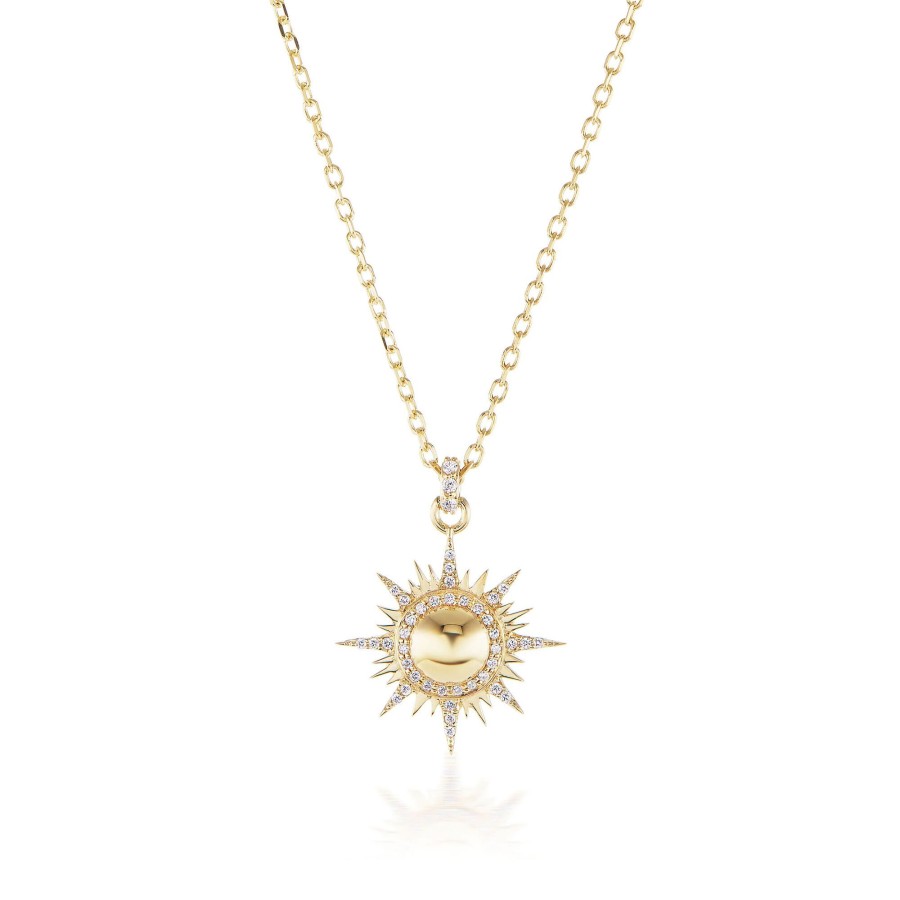 Jewelry Sorellina | Mini Il Sole Necklace 18K Yellow Gold