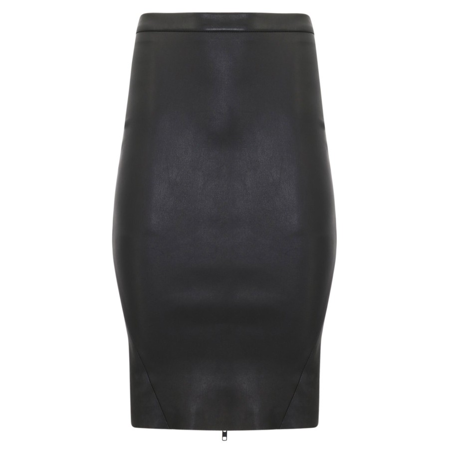 Clothing LaMarque | Avana Leather Pencil Skirt Black