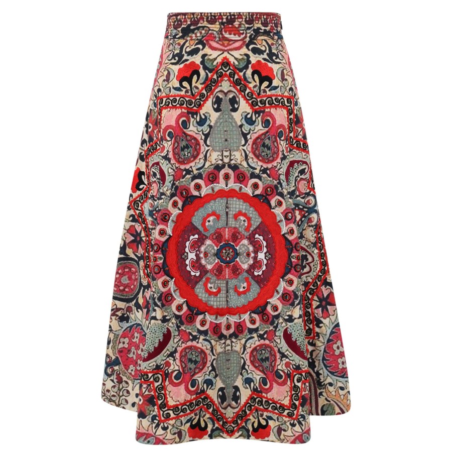 Clothing Figue | Isla Skirt Tapis Mandala Red
