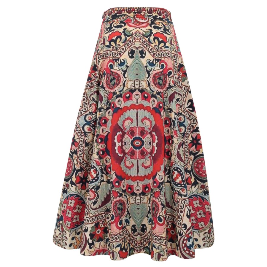 Clothing Figue | Isla Skirt Tapis Mandala Red