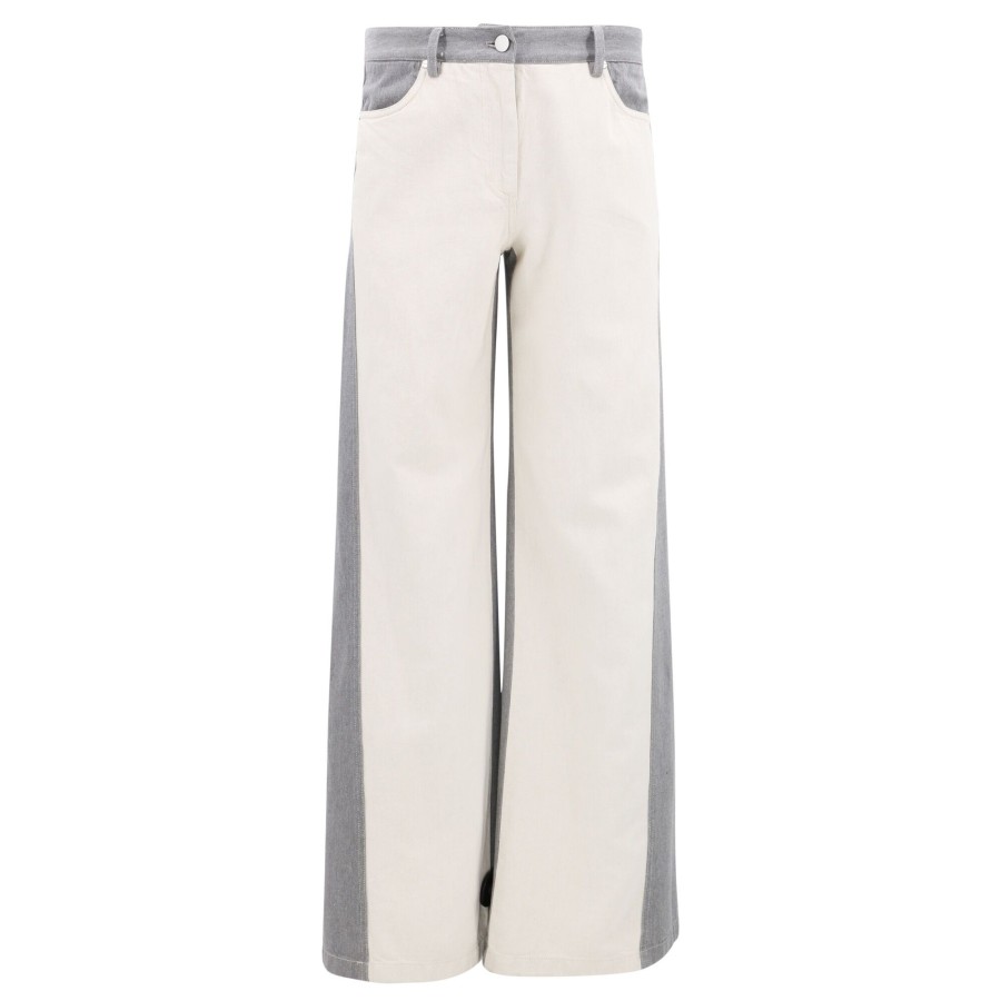 Clothing Twp | Joanna Two Tone Denim Pant New Heather Grey