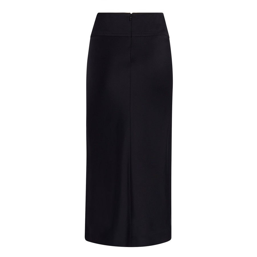 Clothing Another Tomorrow | Bias Slip Skirt Black