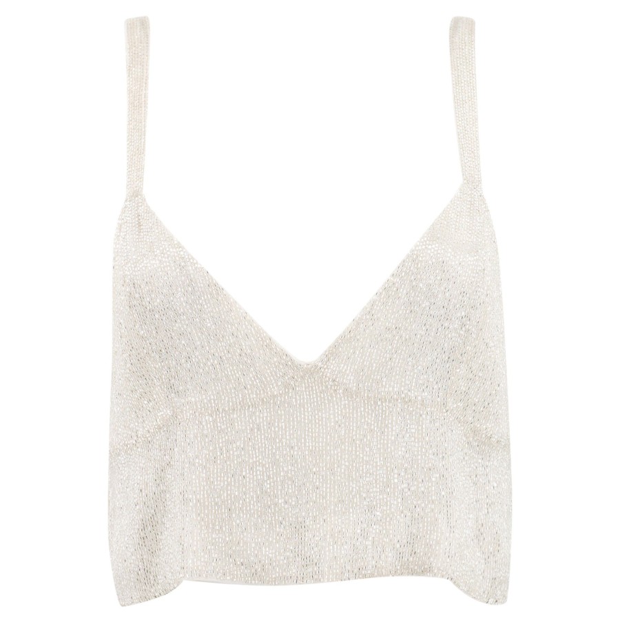 Clothing Twp | Joie Sequin Cropped Tank Silver