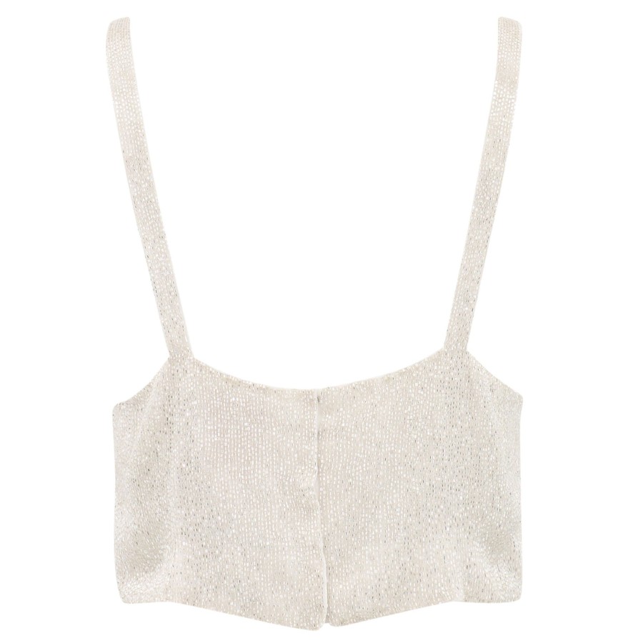 Clothing Twp | Joie Sequin Cropped Tank Silver