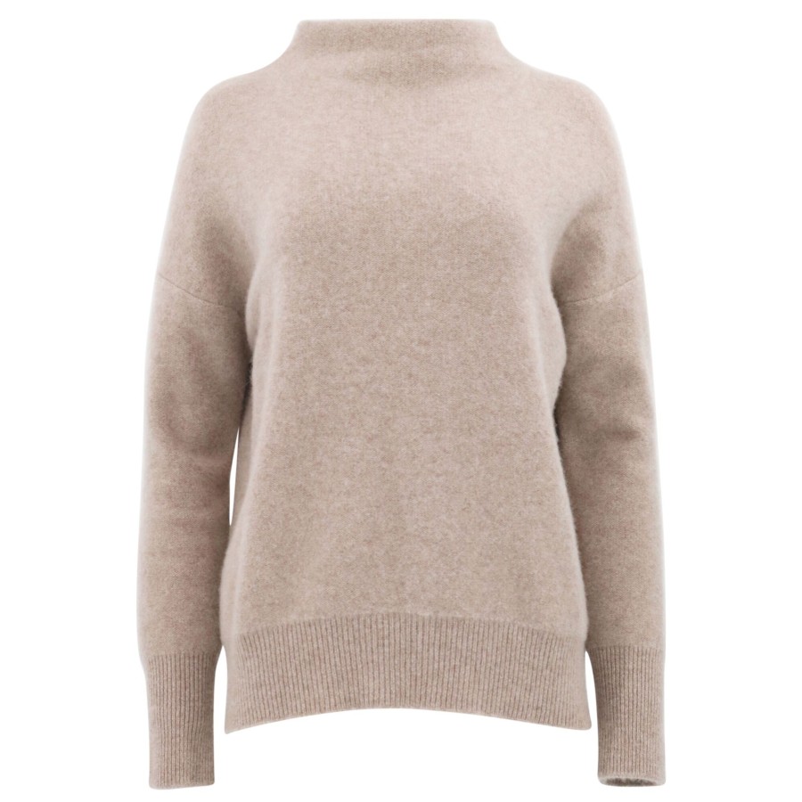 Clothing Vince | Plush Cashmere Funnel Neck Sweater Heather Hazel