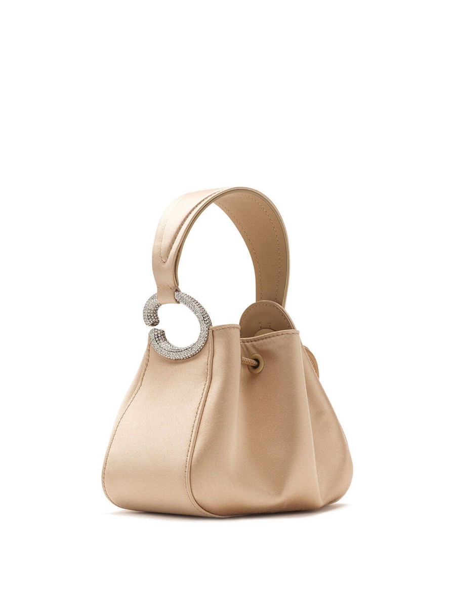 Handbags Oscar de la Renta | Crystal Pave Nano O Handle Bag Champagne