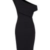 Clothing Alexandre Vauthier | Midi Off The Shoulder Dress Black