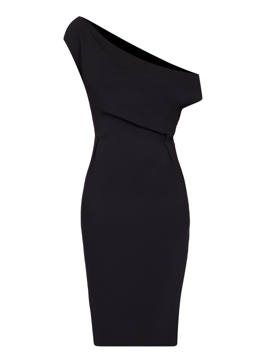 Clothing Alexandre Vauthier | Midi Off The Shoulder Dress Black