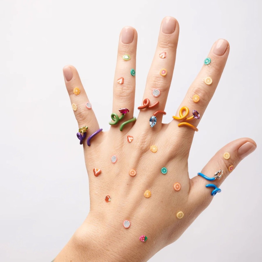 Jewelry Bea Bongiasca | Baby Vine Corundum Tendril Ring Green