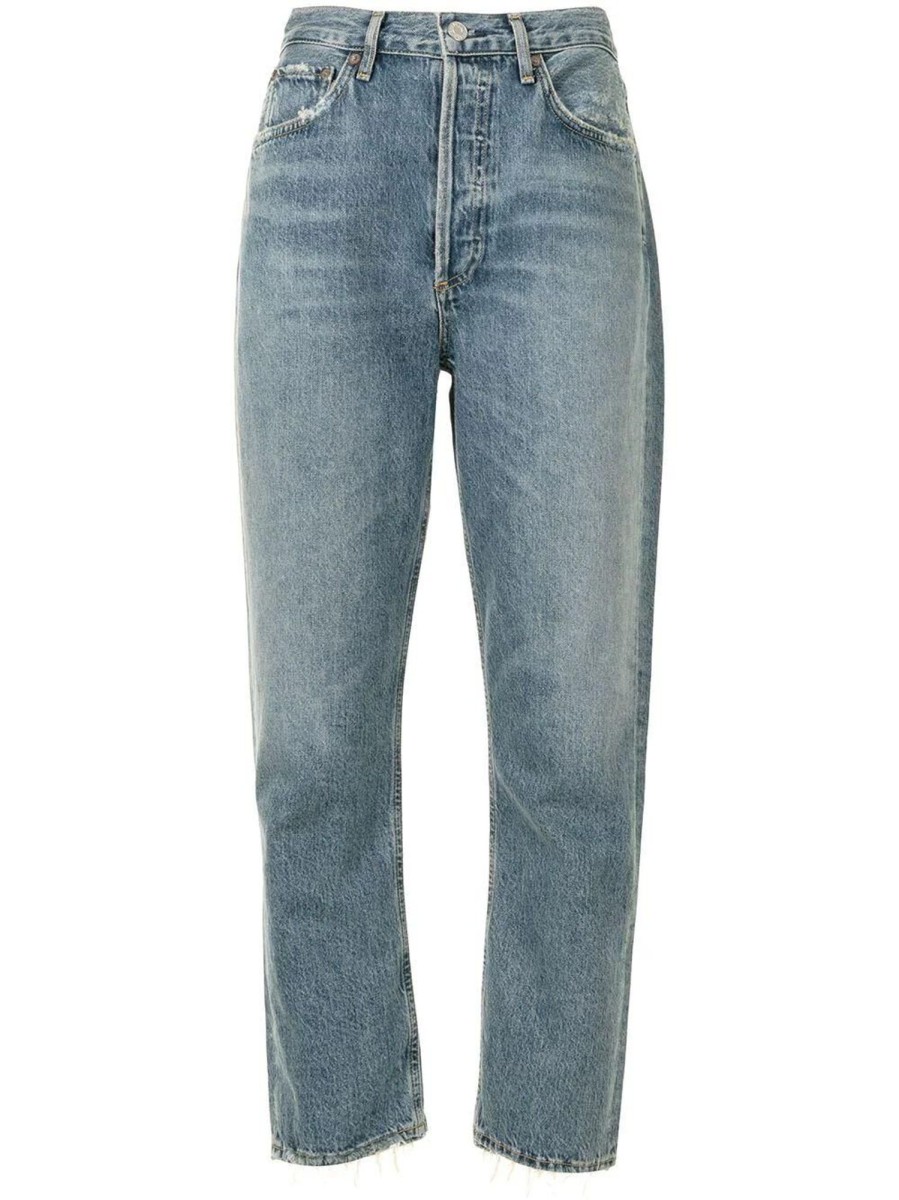 Clothing Agolde | Riley Straight Leg Cropped Jean Frequenc
