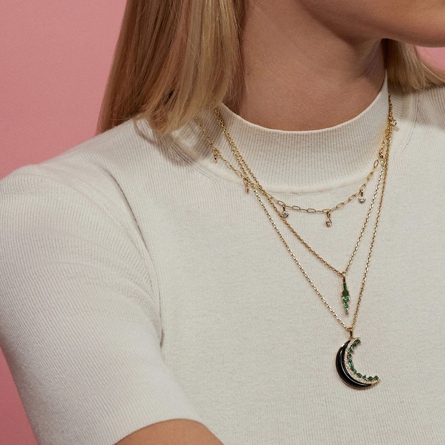 Jewelry Sorellina | Monroe Totem Pendant Necklace Emerald