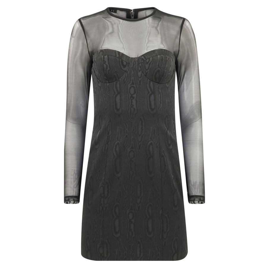 Clothing Alice + Olivia | Takako Mesh Mini Dress Black