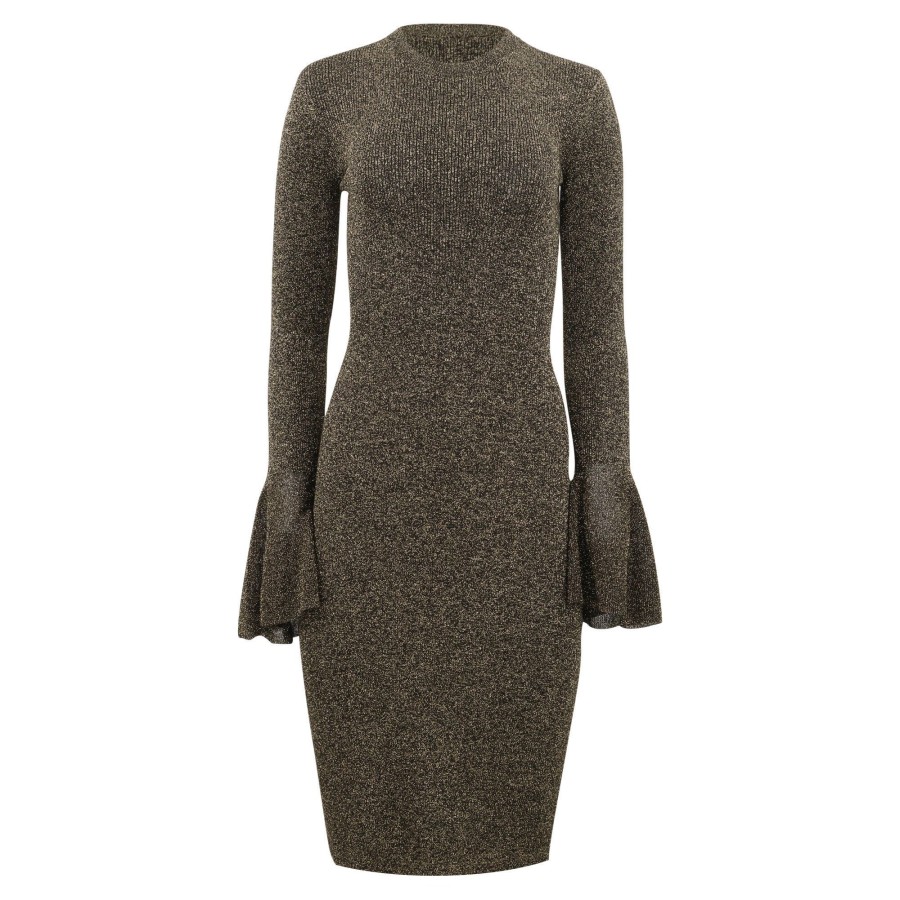 Clothing Frame | Godet Lurex Dress Black