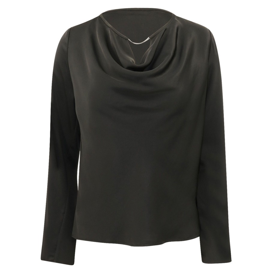 Clothing Ecru | Andrews Draped Blouse Black