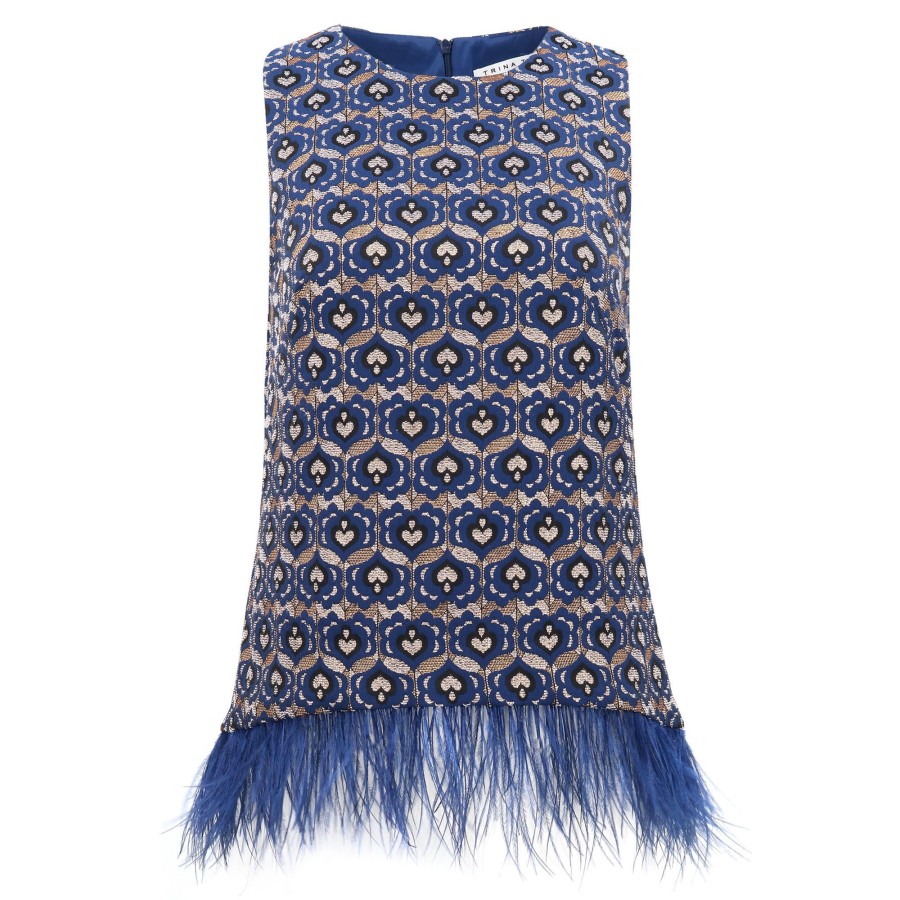 Clothing Trina Turk | Ena Top Blue Multi