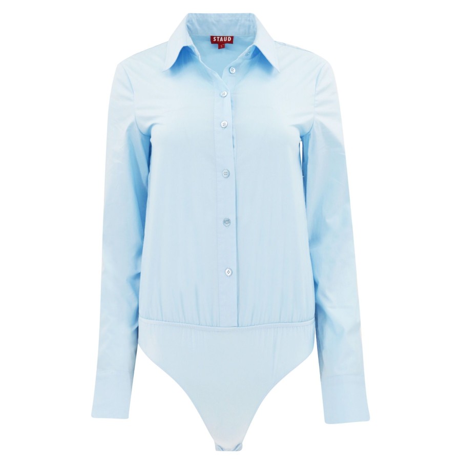 Clothing Staud | Twiggy Button-Up Bodysuit White