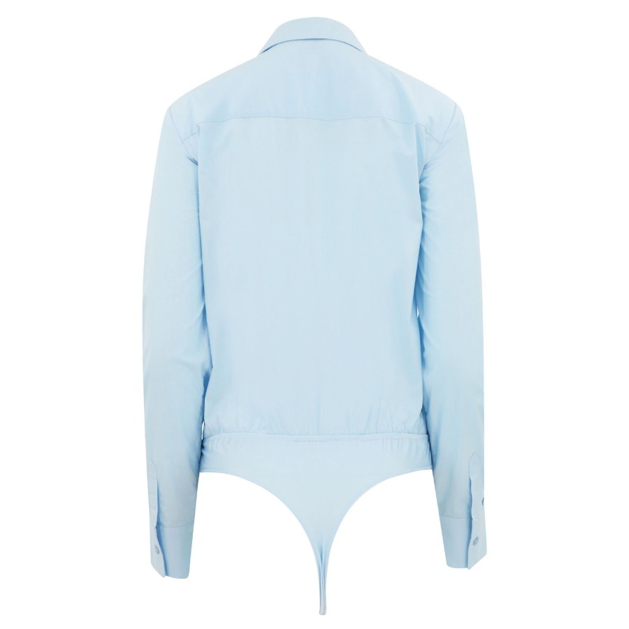 Clothing Staud | Twiggy Button-Up Bodysuit White