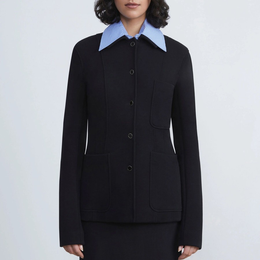 Clothing Lafayette 148 New York | Structured Thee-Pocket Jacket Black