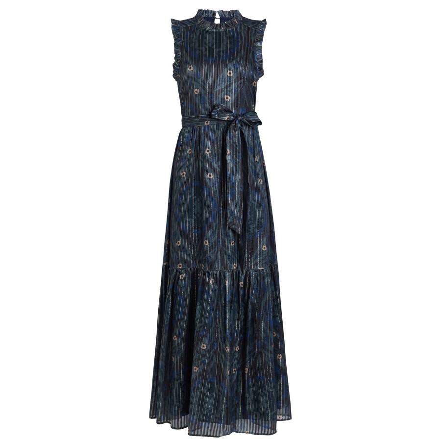 Clothing Marie Oliver | Alice Metallic Maxi Dress Midnight