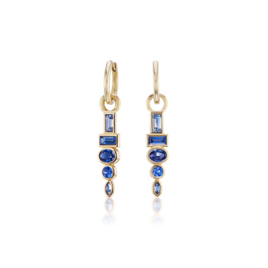 Jewelry Sorellina | Monroe Totem Huggie Earrings Blue