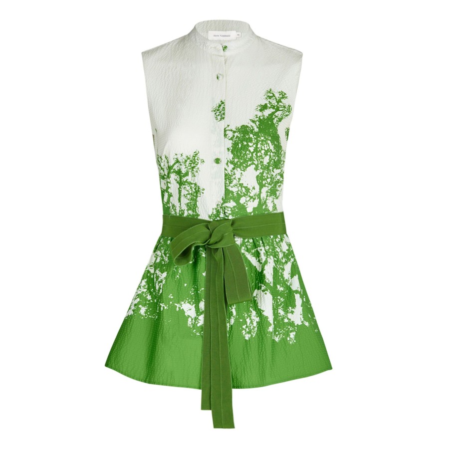 Clothing Silvia Tcherassi | Colony Blouse Green Cyprus