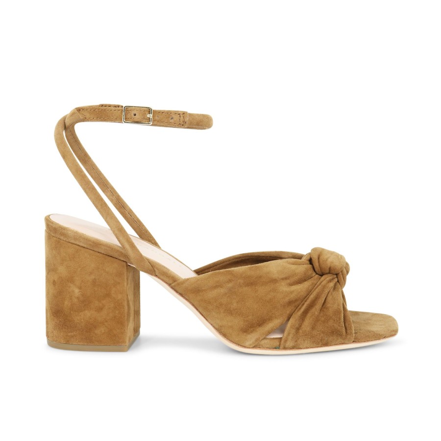 Shoes Loeffler Randall | Fiamma Knot Mid Heel Sandal Cacao