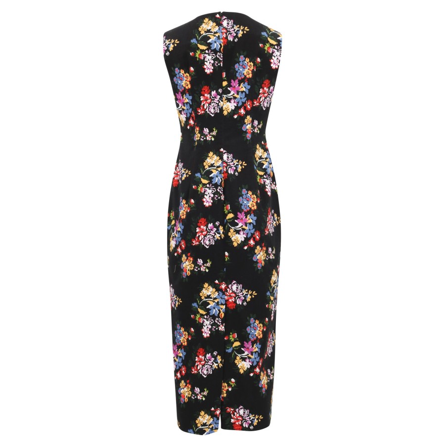 Clothing Adam Lippes | Aubrey Sheath Dress Floral Black