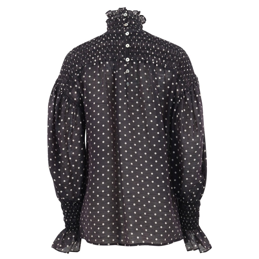 Clothing Hope for Flowers | High Neck Blouse Dots