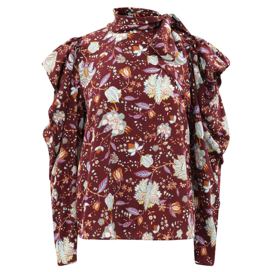 Clothing Ulla Johnson | Brea Bow Neck Blouse Heliotrope