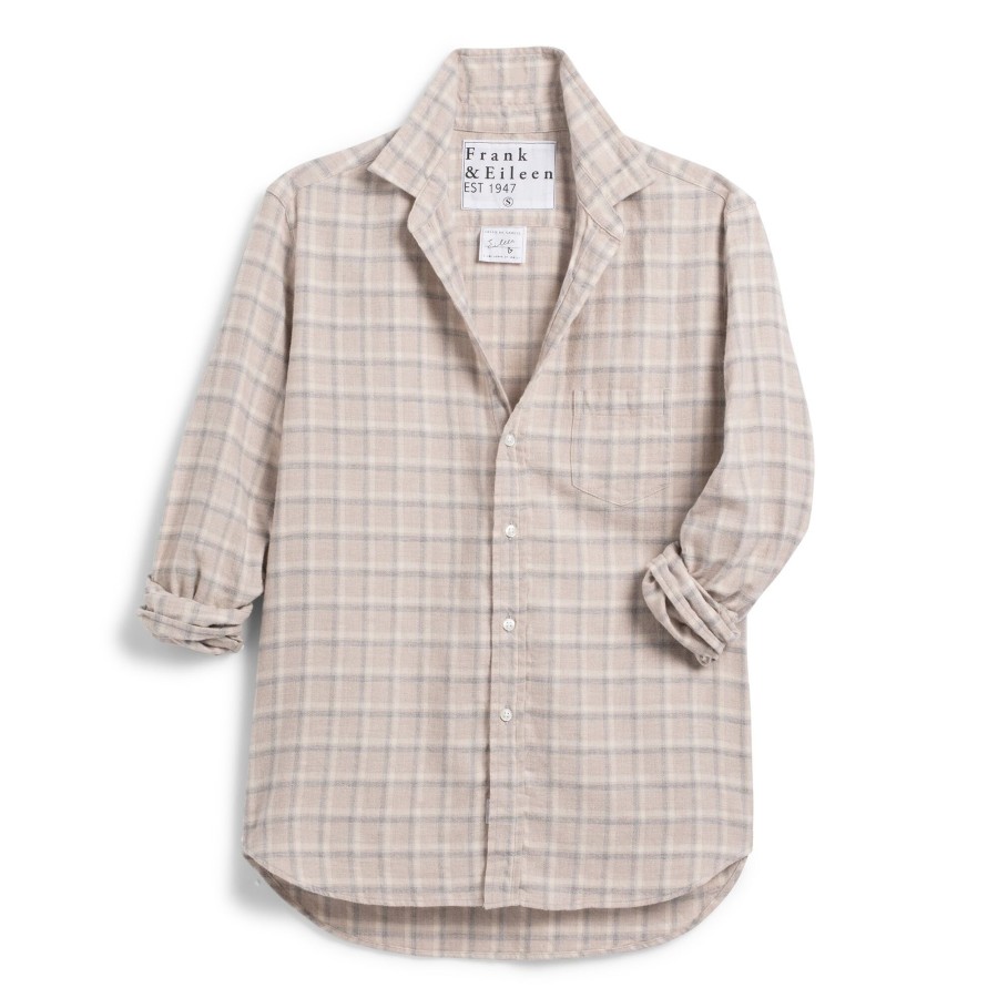 Clothing Frank & Eileen | Eileen Relaxed Button-Up Shirt Sand/Gray Plaid